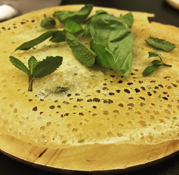 gyoza crujiente de conejo y espinacas